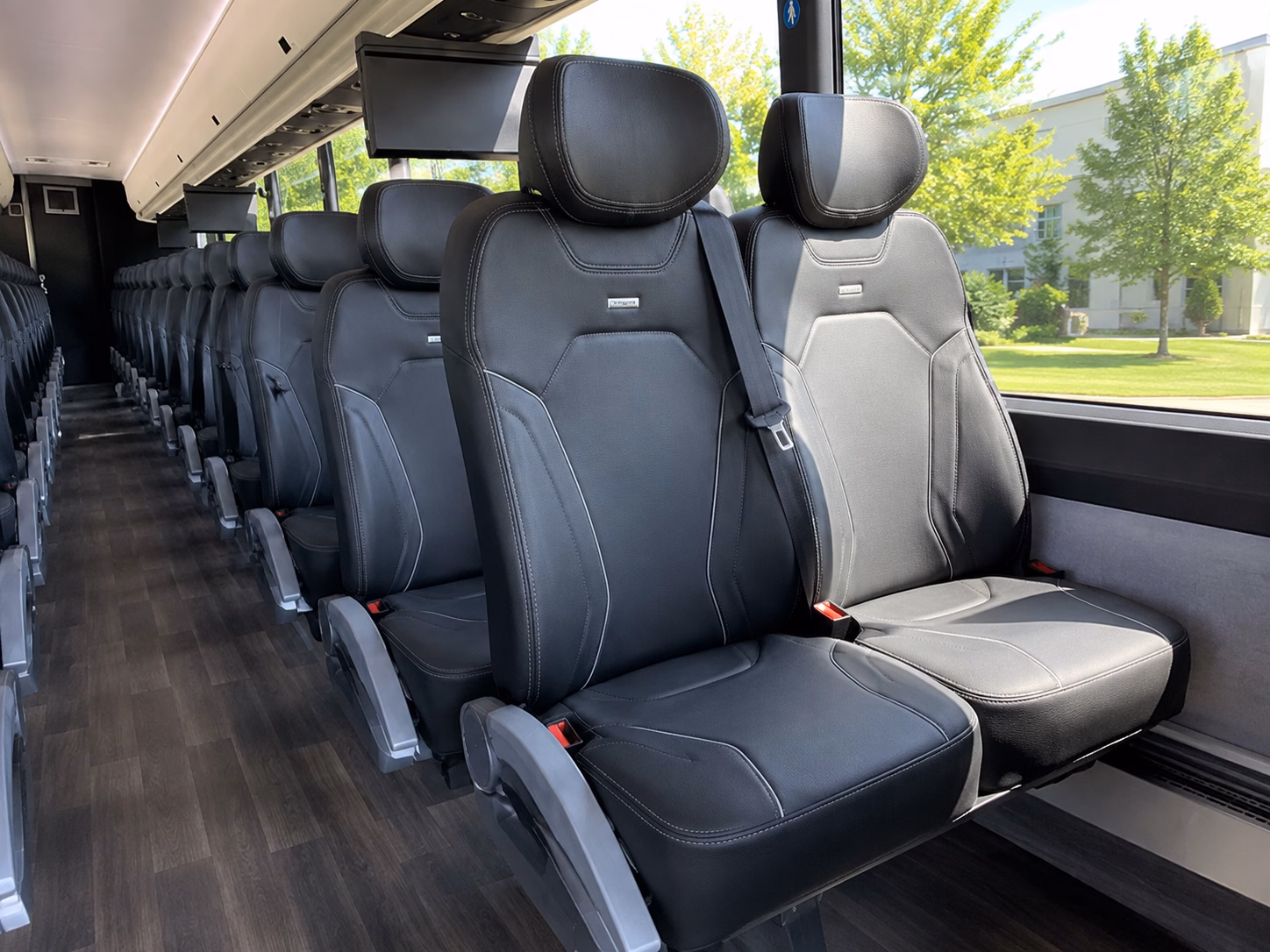 56 passenger charter bus interior
