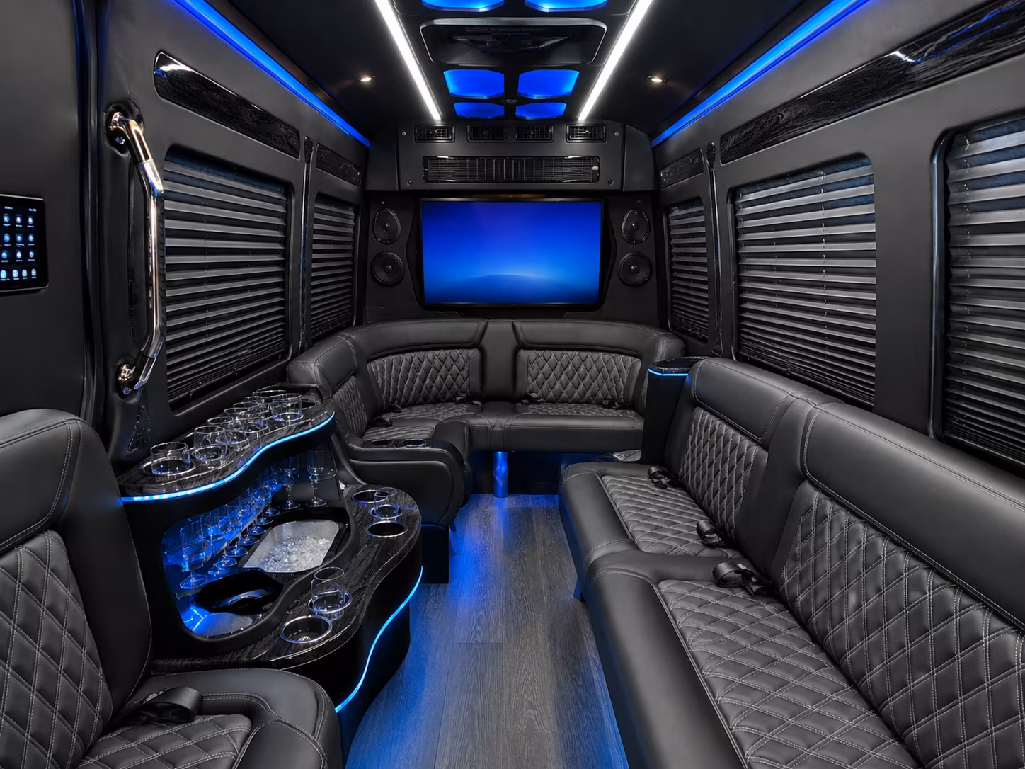 kissimmee 30 passenger party bus inside