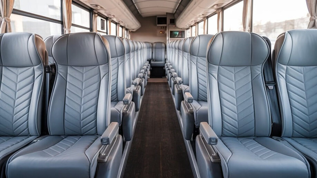 56 passenger charter bus interior